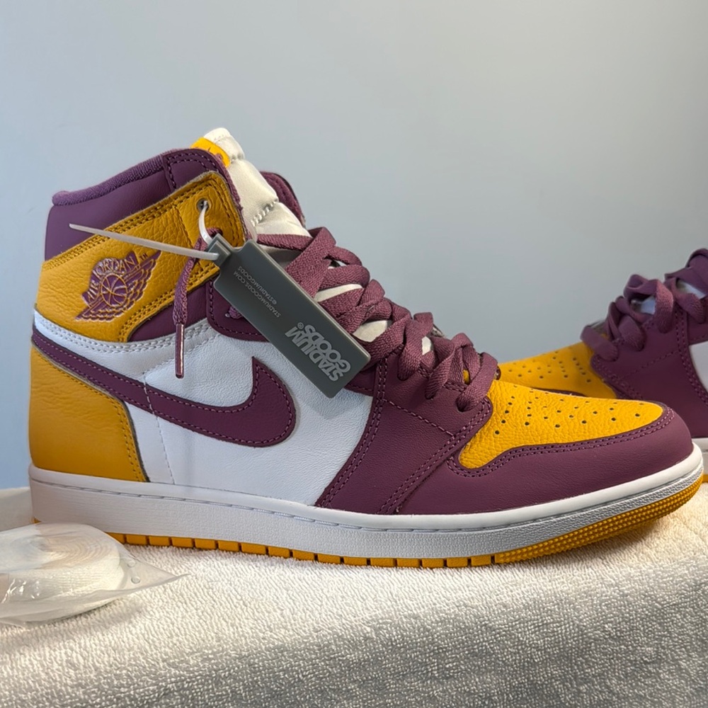 Nike Air Jordan Sneakers in Purple and Yellow